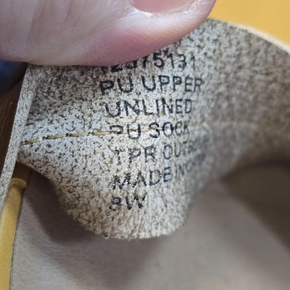 TORRID MUSTARD YELLOW WEDGES SANDALS LEATHER STRAPS WOMENS SIZE 8